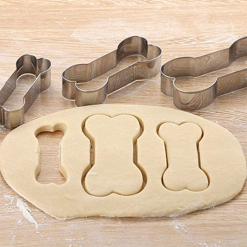 Spot Stainless Steel Bone Cake Mold 3 Piece Set Cookie Cake Mold DIY Baking Tools Cake Cookie Mold Set