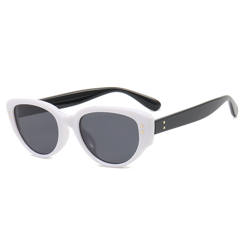 New Beige Cat's Eye Sunglasses Women's Summer High-end New Sunglasses Men's Sunscreen Internet Popular Retro Fashion Glasses