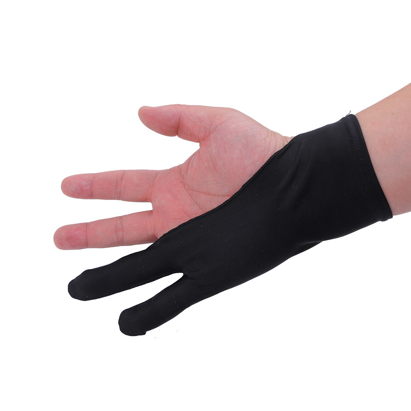 Flat Hand-painted Anti-mistouch Half-bag Two-finger Gloves Anti-mistouch Painting Sketch Gloves Anti-mistouch Gloves