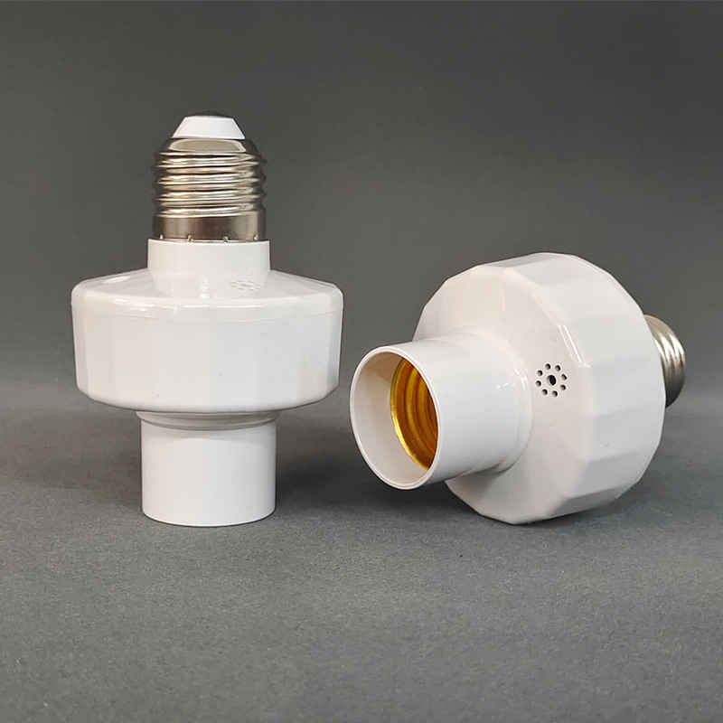 Radar induction lamp holder staircase corridor garage intelligent delay human body induction lamp holder E27 screw wiring-free