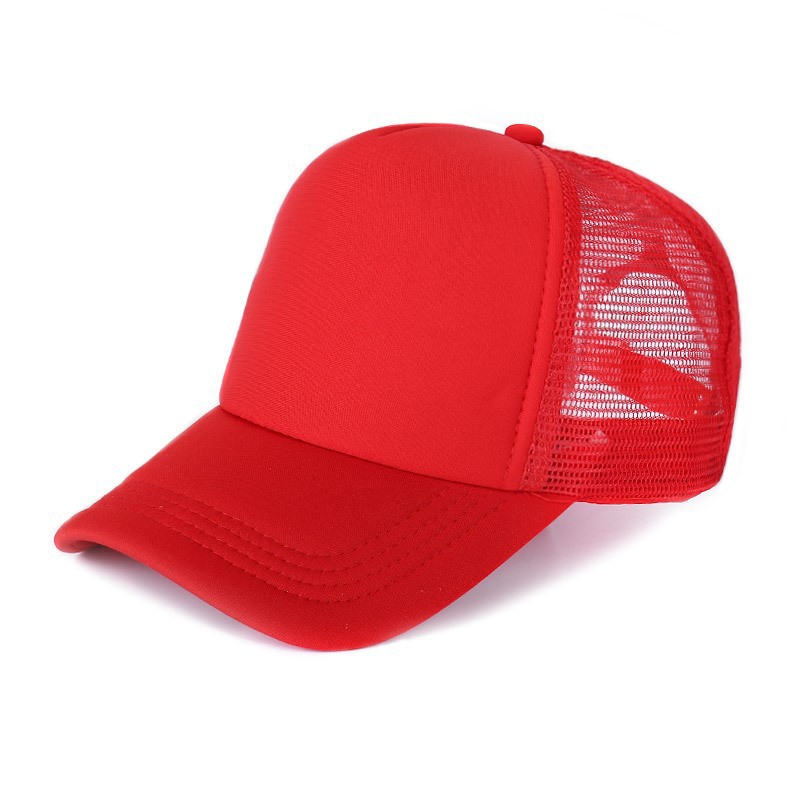 Sponge net cap printed advertising cap travel hat truck cap embroidery duck tongue baseball cap