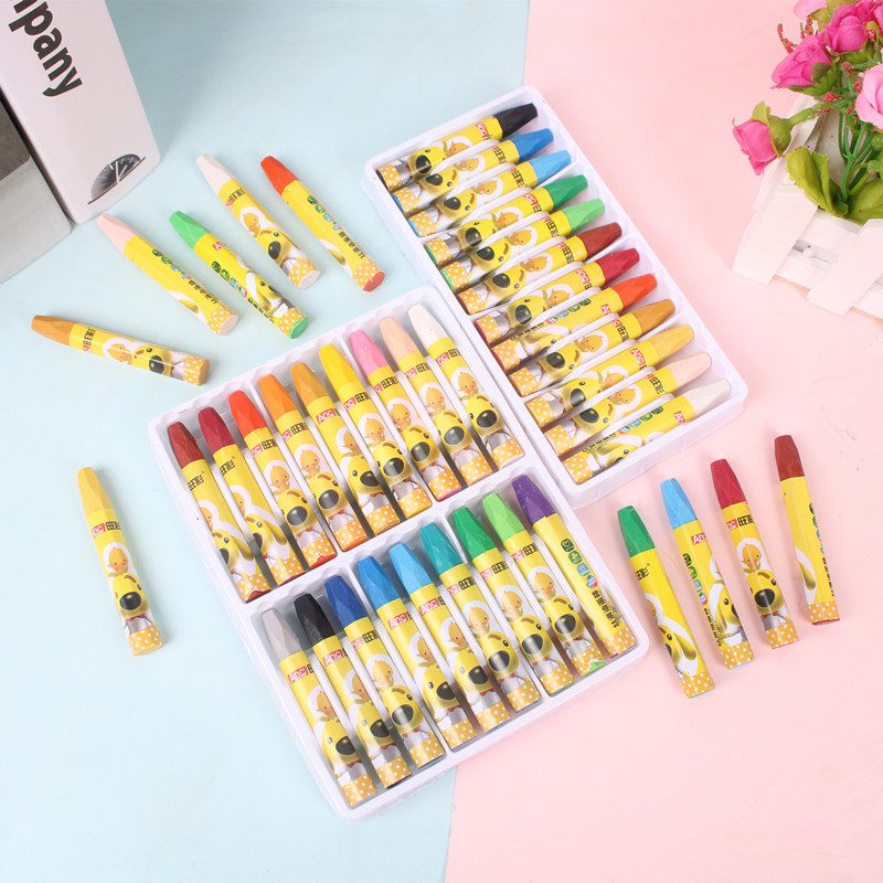 Wholesale children boxed oil painting stick student graffiti art painting color pen set creative cartoon multicolor crayon