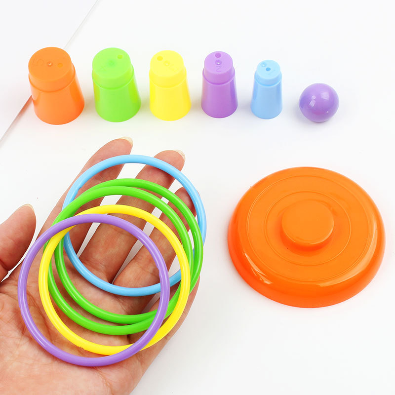Creative jengle ring cartoon small size parent-child throwing ring stall hot sale New decompression play wholesale tools