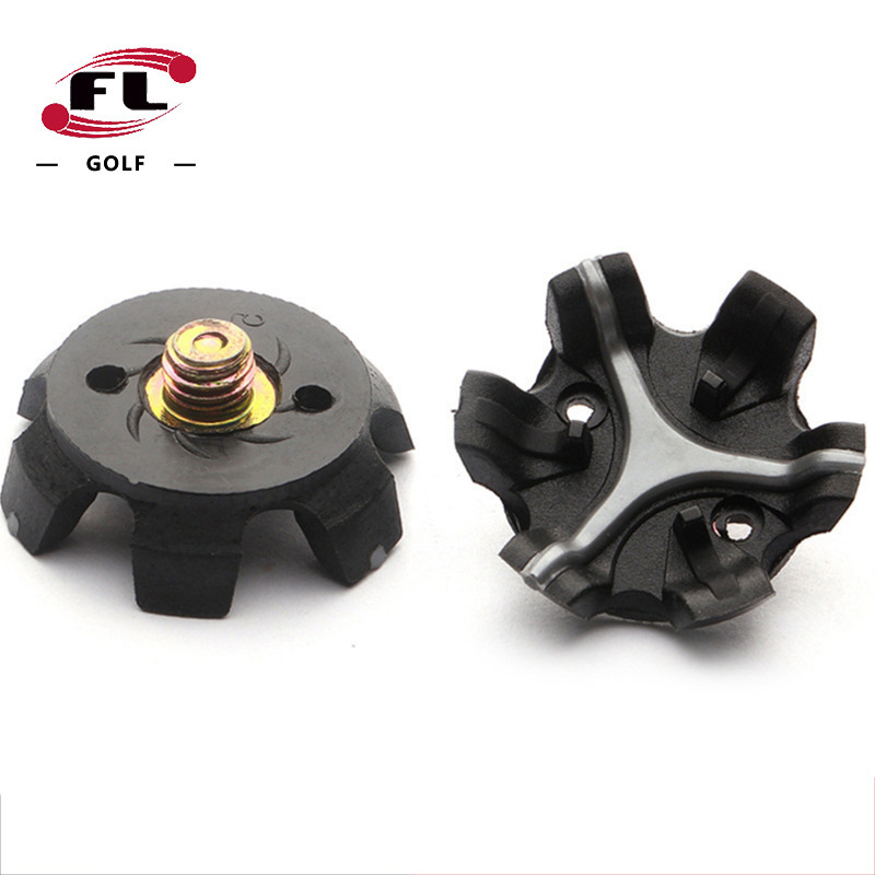 Foli Sports Golf Shoe Nails Factory Direct Supply Golf Nails Iron Screw Head Black Silver Grey Double Color Nails