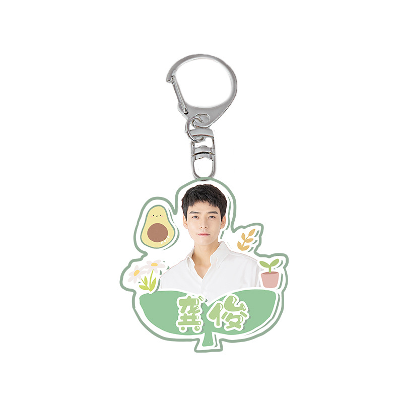 Star cartoon acrylic keychain era Youth League Xiao Zhan Wang Yibo one piece Naruto pendant