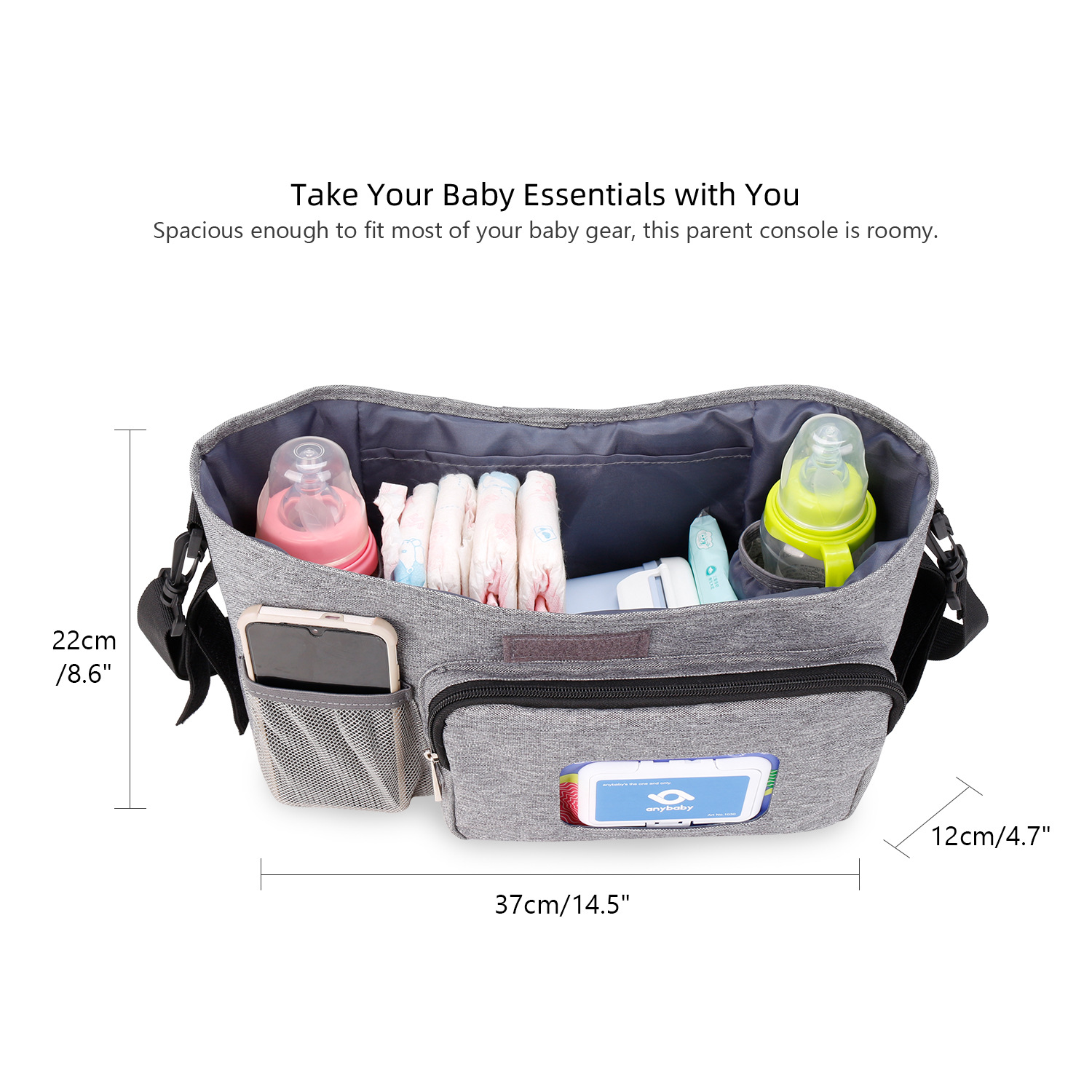 Baby stroller bag mother and baby travel outdoor stroller storage bag single shoulder mommy bag wet wipes function heat preservation