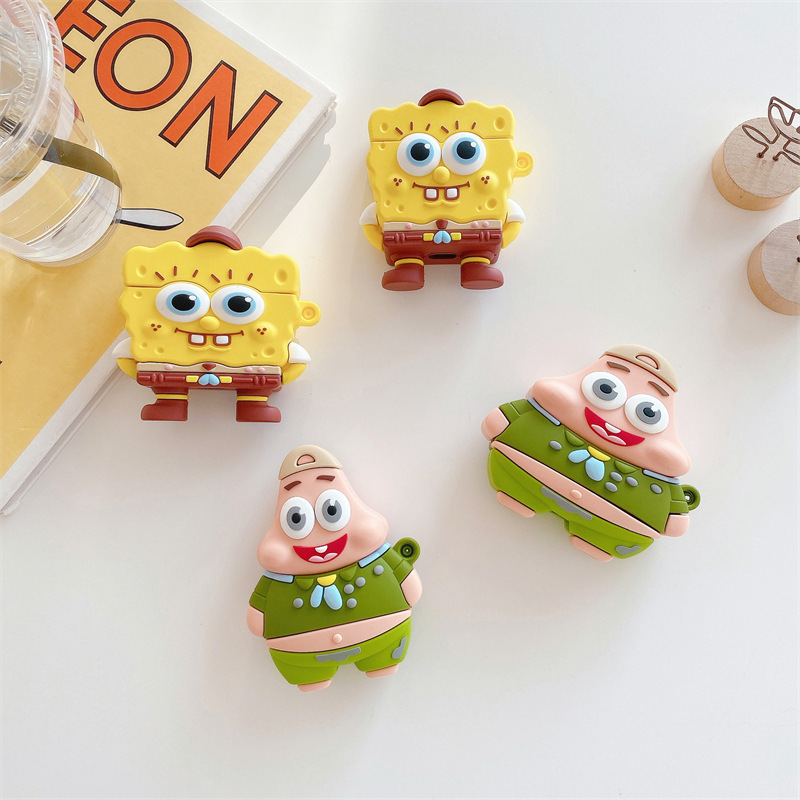 SpongeBob SquarePants Patrick Star suitable for Apple AirPods pro1/2/3 generation Bluetooth wireless headphone case protective case