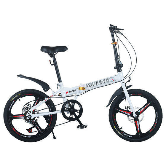 20 Inch Folding Variable Speed Bicycle for Male and Female Primary and Secondary School Students Adult Disc Brake Bicycle Portable Commuter Folding Variable Speed Bicycle
