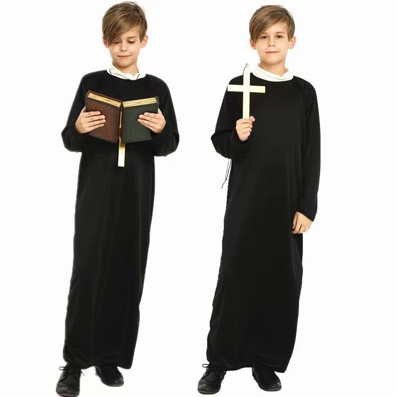 Halloween costume masquerade show little girl nun costume cosplay uniform suit