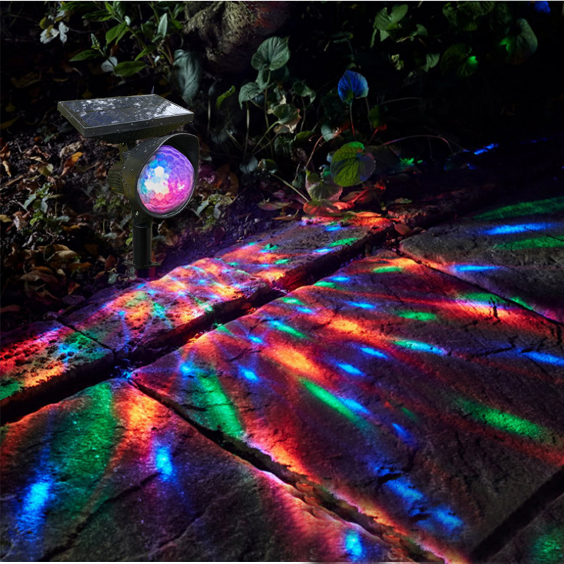 Outdoor Solar Rotary Color Projection Lamp Outdoor Solar Grass Lights Garden Lights Solar Lights