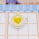 [White ruler] Yellow lucky heart