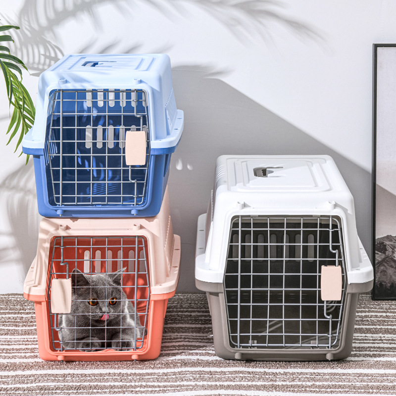 Air box portable cat cage cat carrier cat bag out of the bag portable small and medium pet bag suitcase wholesale