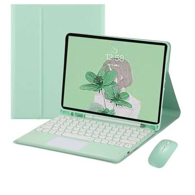 For iPad 10th generation Bluetooth keyboard protective cover 10.9 round cap second control 10.2 water drop key mouse cover 11 inch