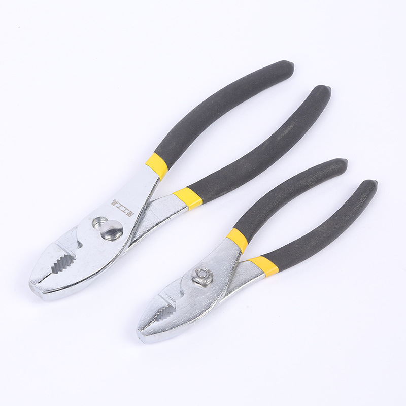 Factory wholesale large opening clamping pliers pipe repair tools two-color plastic handle 6 inch 8 inch carp pliers