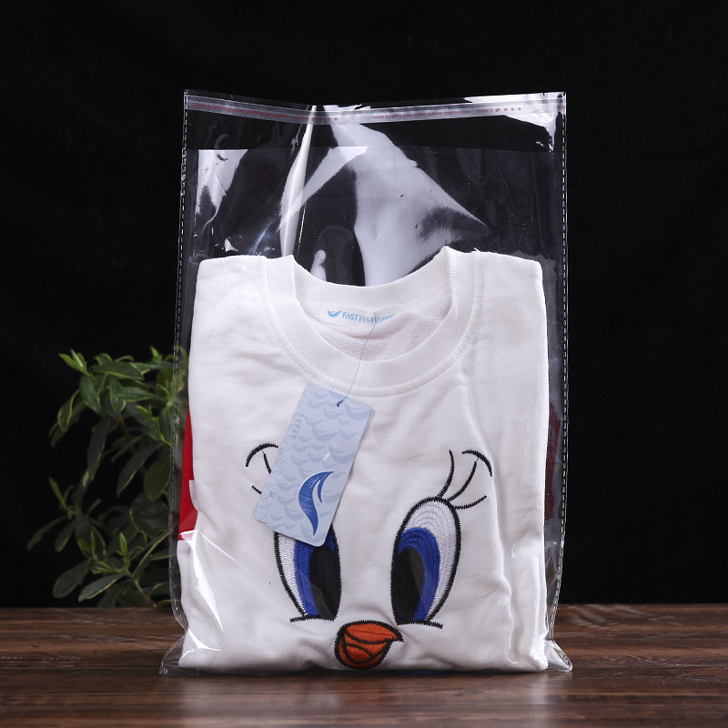 Factory direct OPP bag self-adhesive bag transparent clothing packaging bag card plastic bag printing logo