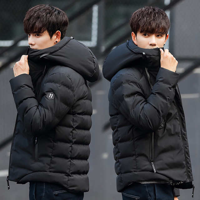 Cotton-padded coat men's autumn and winter coat trendy brand cotton-padded coat 2020 New down cotton-padded coat fleece-lined thickened winter clothes