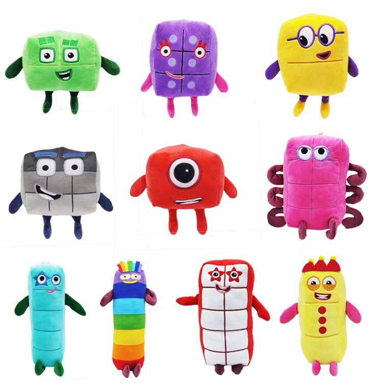 Cross-border hot sale European and American Numberblocks children's doll digital building blocks plush toys early childhood education doll