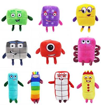 Cross-border hot sale European and American Numberblocks children's doll digital building blocks plush toys early childhood education doll