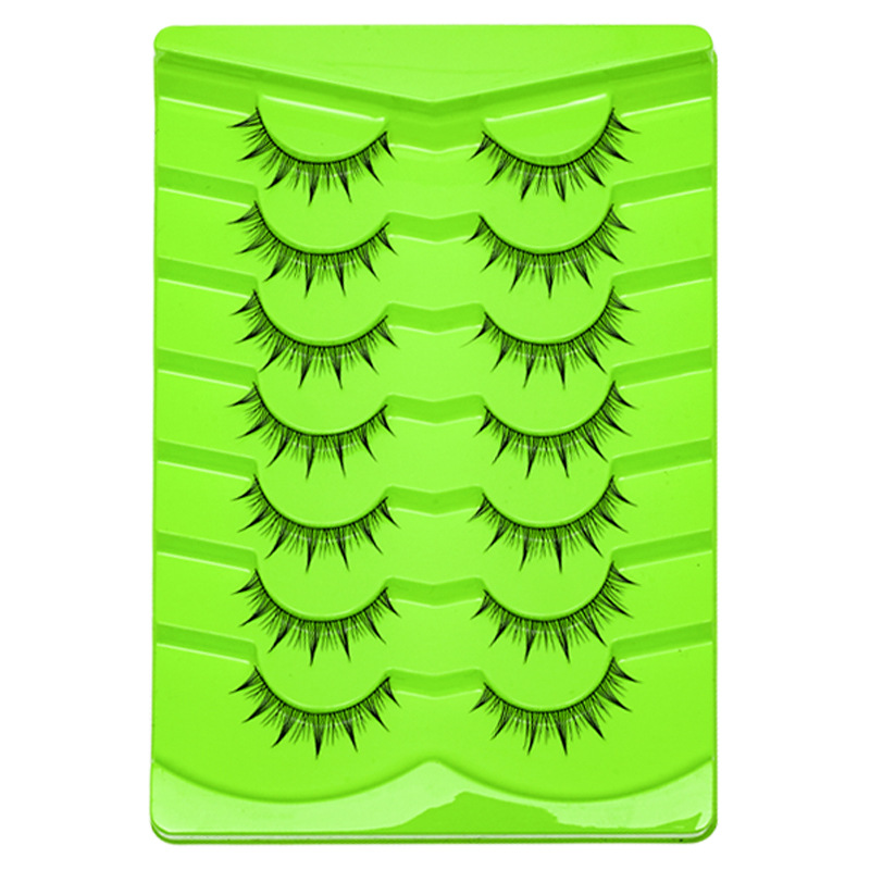 Cartoon new women's group false eyelashes one piece single black stem bridal makeup Fox series thick devil false eyelashes natural