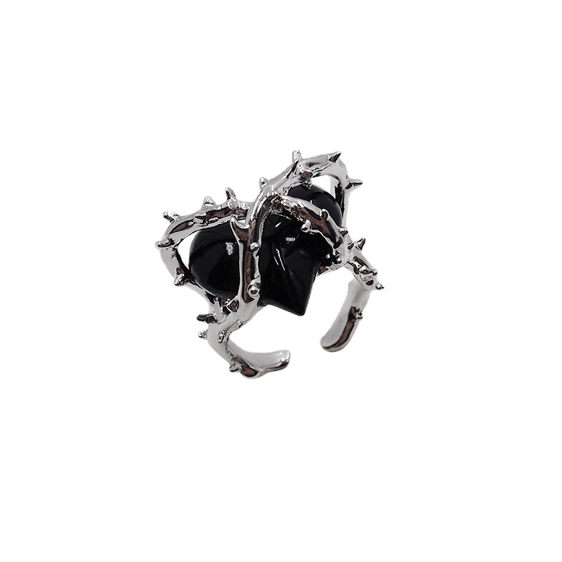 Dark Style Thorns Love Ring Female Male Niche ins Punk Cold Style Advanced Sense Open Ring