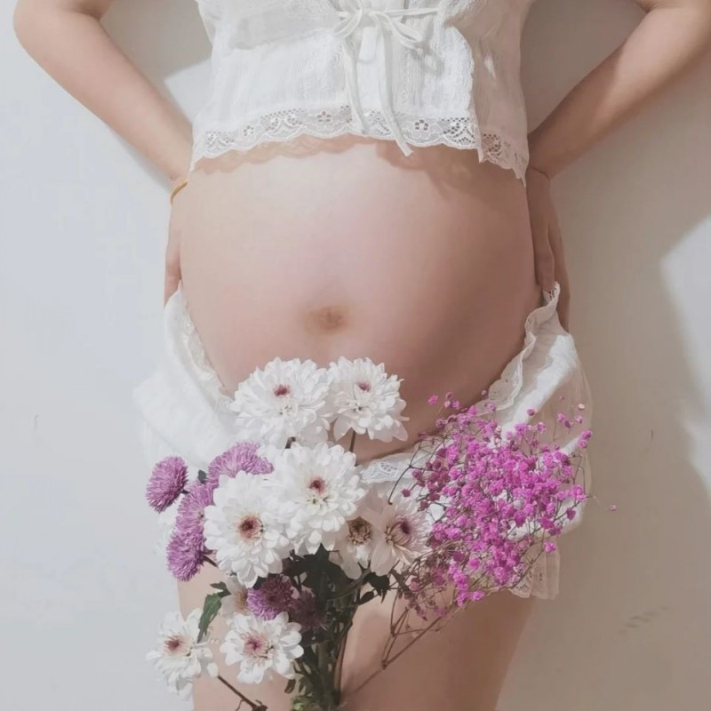 Pregnant Women Photo Portrait Clothing Sexy Big Belly Photo Small Fresh Lace Underwear Sling Shorts Photo Studio Photography Set