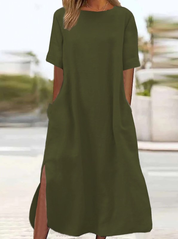 European and American Cross-border 2023 Foreign Trade Women's Large Size Long Casual Dress Women's Casual Long Dress