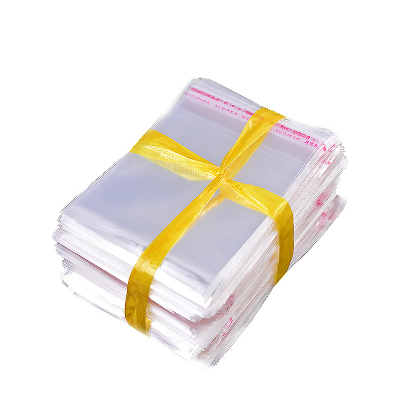 Spot opp self-adhesive bag transparent flat mouth self-sealing OPP card bag color printing plastic packaging bag opp self-adhesive bag