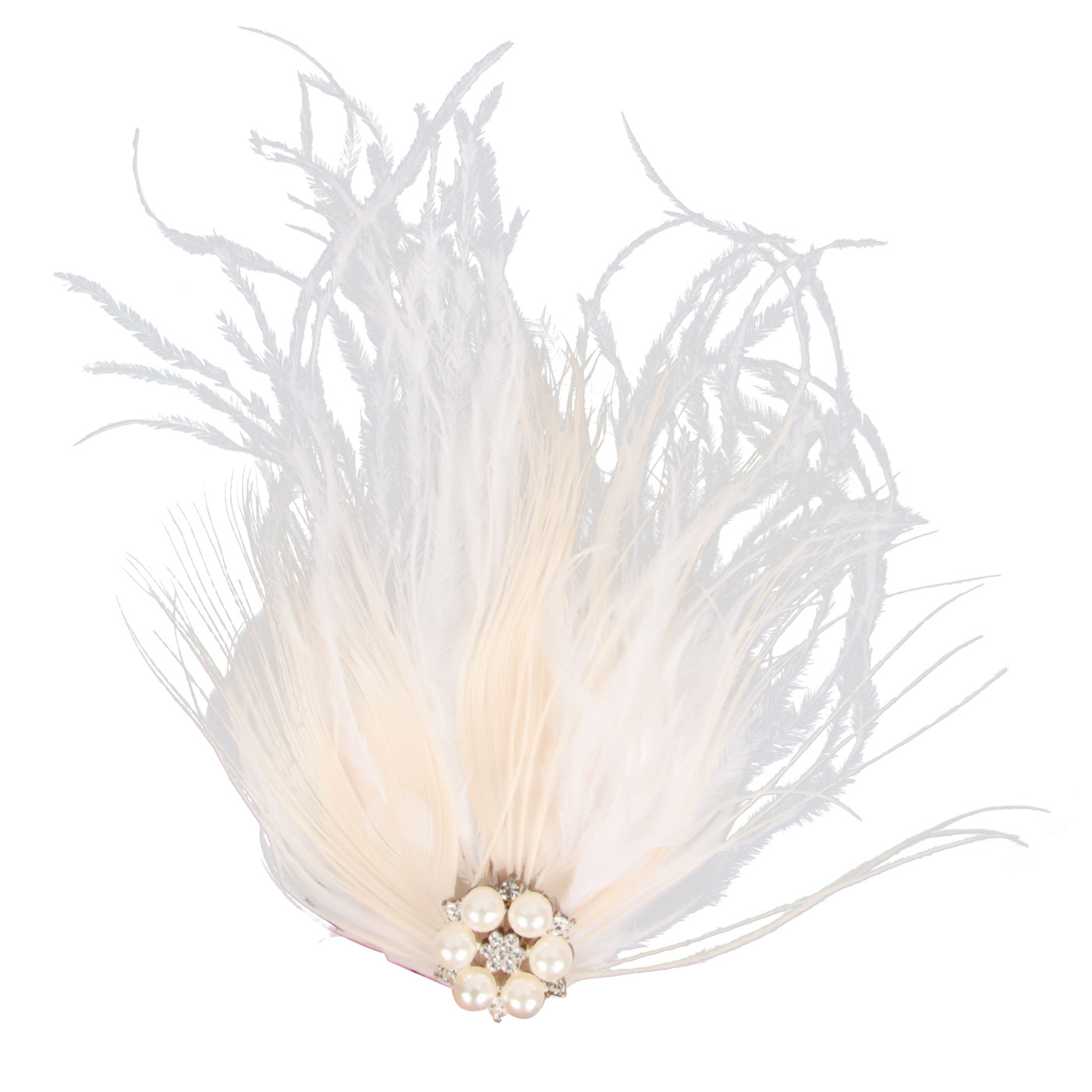 Заколка для волос из перьев амазонки gatsby перо головной убор 1920s hairclip сетка обруч для волос