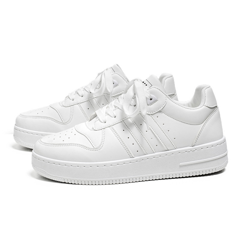 Sneakers men's autumn new leather breathable sports casual shoes all-matching trendy all-matching white shoes for teenagers and students
