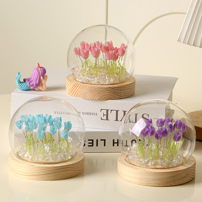 Internet Celebrity Tulip Night Light led Bedroom ins Sleep Light Birthday Tanabata Gift Girl Flower Atmosphere Light