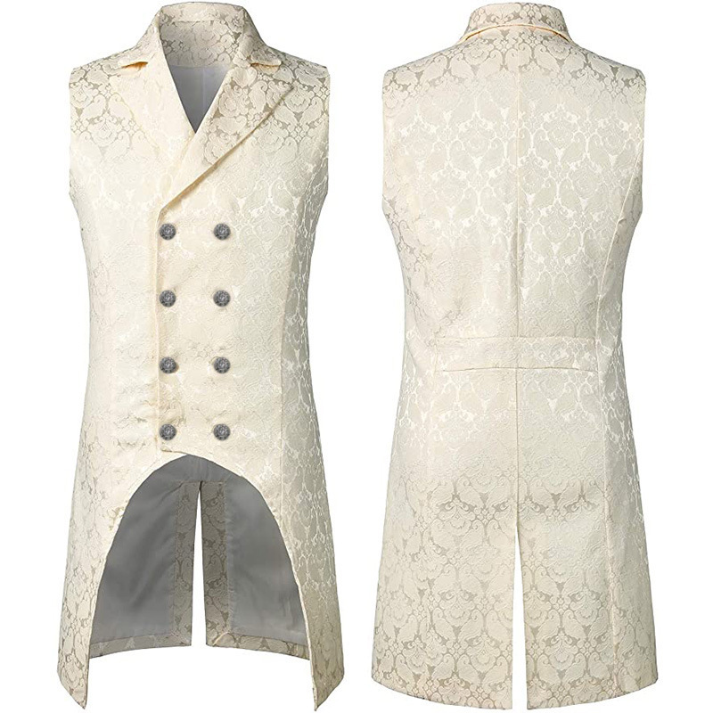 2025 Spring and Autumn New European and American Medieval Men's Gothic Vest Stage Clothing Men's Vest Jacket suit