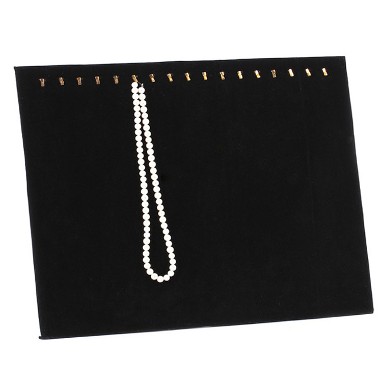 High-end 17 hook 28 hook jewelry rack suede flannel jewelry props jewelry display rack necklace earrings storage rack