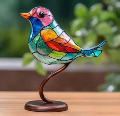 Spot Amazon new bird metal ornaments creative color bird decorations bird pendants a generation of hair