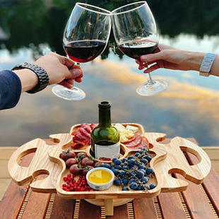 Cross-border new Wooden folding picnic table outdoor folding portable picnic table