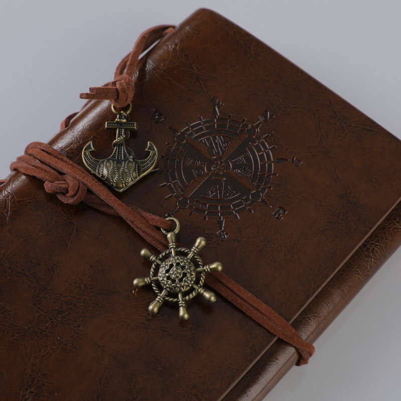 Kraft Paper Graffiti convenient student diary hand book retro European pirate notebook loose-leaf notepad