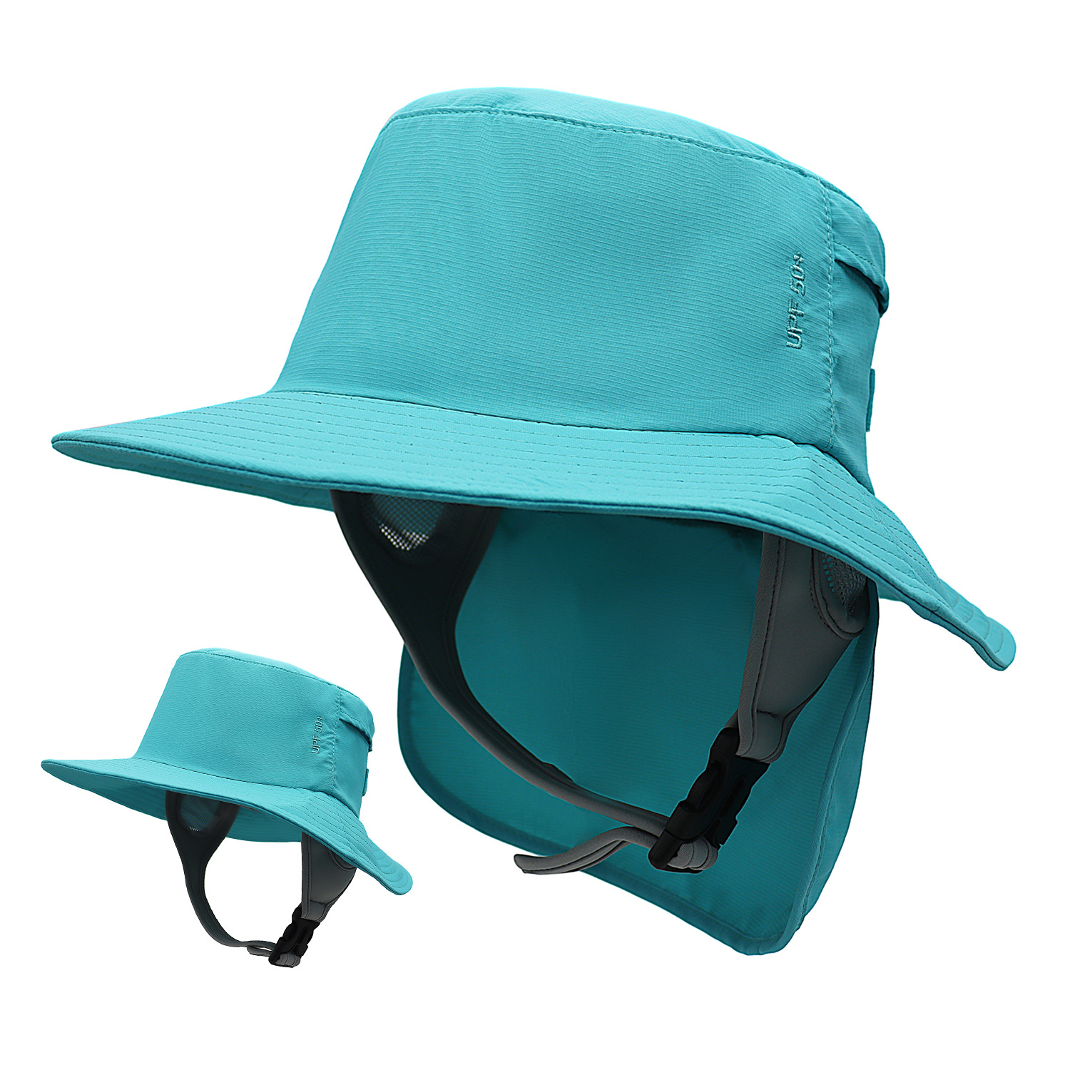Summer New Seaside Beach Surfing Sunscreen Hat Neck Protection Outdoor Riding Sunshade Hat Big Brim Paddling Fisherman Hat