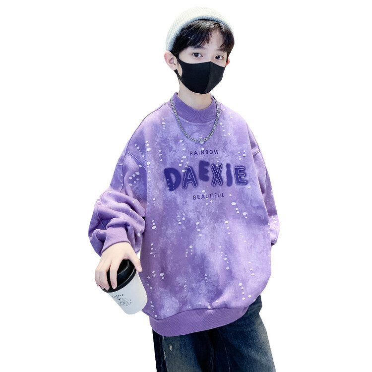 Boys' Autumn Long-sleeved T-shirt 2024 New Style Korean Casual Loose Top Pullover Base Shirt Trendy