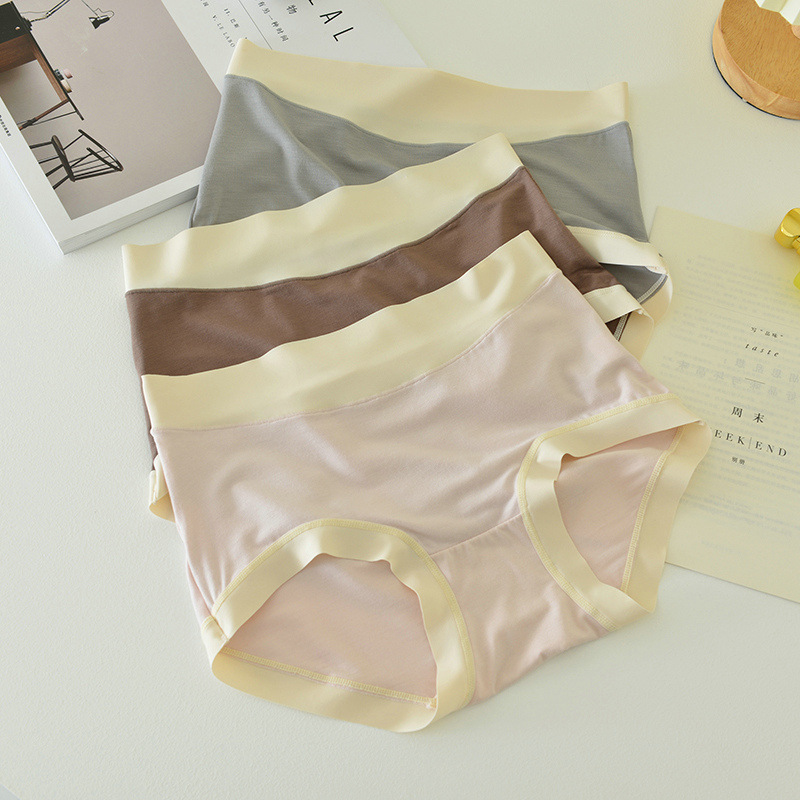 2024 new 60 modal seamless underwear ladies Japanese high waist modal breathable ladies briefs