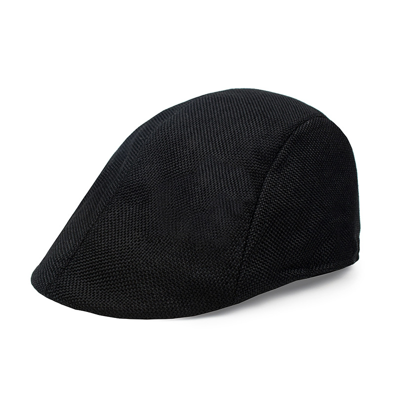 Foreign Trade Cotton Linen Beret Men's Retro Cap Middle-aged and Elderly Hat Simple Light Plate Thin Summer Forward Cap