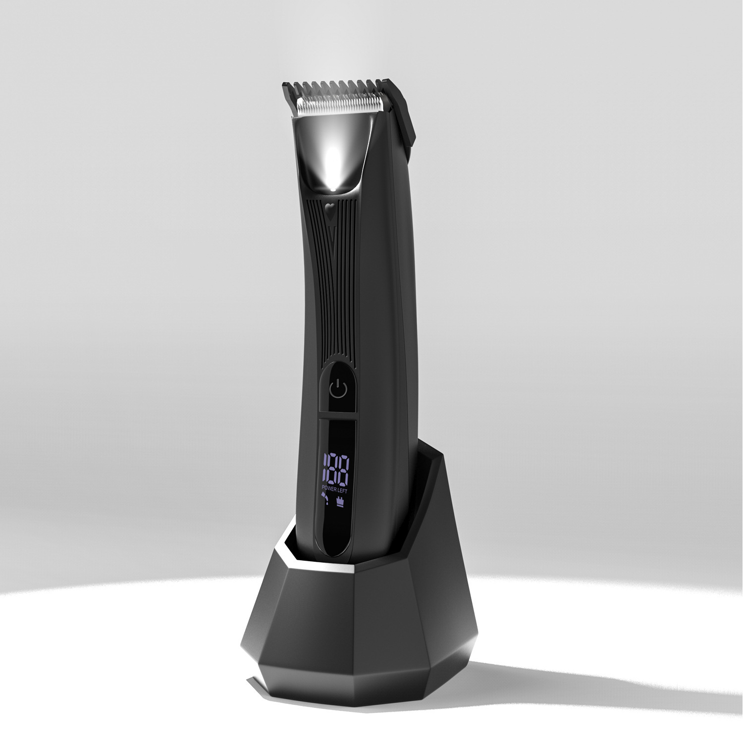 Cross-border new men's shaver LCD display electric shaver private trimmer armpit hair leg hair body hair scissors