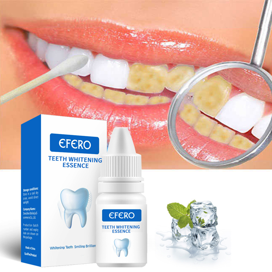 EFERO Tooth Tooth Whitening Liquid yellow Tooth smoke Tooth stain dental plaque Tooth cleaning Liquid powder