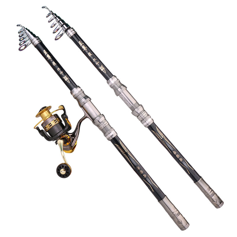 Super hard sea Rod long-range fishing rod throwing Rod 2.1-4.5 m mobile metal wheel seat fishing gear