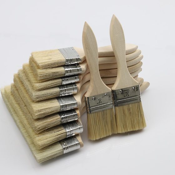 Factory Wholesale Wooden Handle Brush Long Hair Thickened Paint Brush Industrial Brush Cleaning Brush Barbecue Brush
