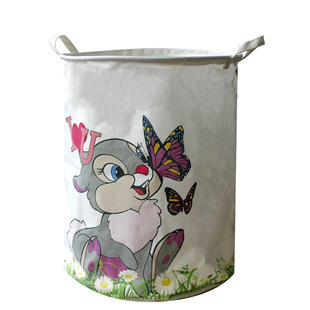 Cartoon Dirty Clothes Basket Storage Basket Laundry Basket Toy Storage Bag Household Canvas Bag Multifunctional Storage Bag Bucket Bag