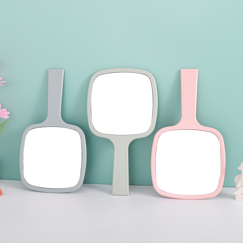 Handle mirror handheld mirror portable makeup mirror HD mirror beauty salon tattoo mirror factory direct sales can be printed logo