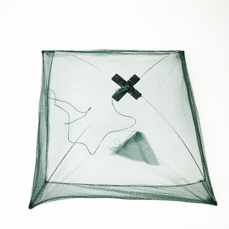 Factory wholesale square net fishing net shrimp catching cage fishing gear carrying fishing net open fishing cage