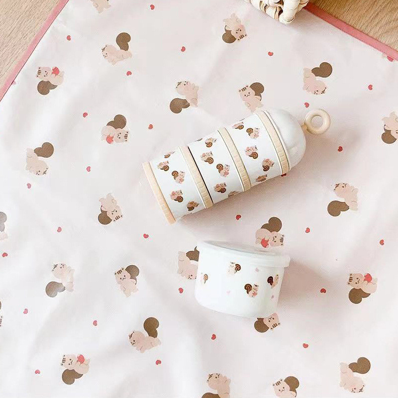 South Korea ins baby diaper pad waterproof washable urine-proof mattress baby leak-proof bear overnight bed sheet