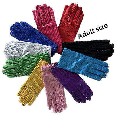 2024 New Adult Sequin Stage Gloves Night Dance Fashion Performance Costume Accessories Gloves Cross-border Special