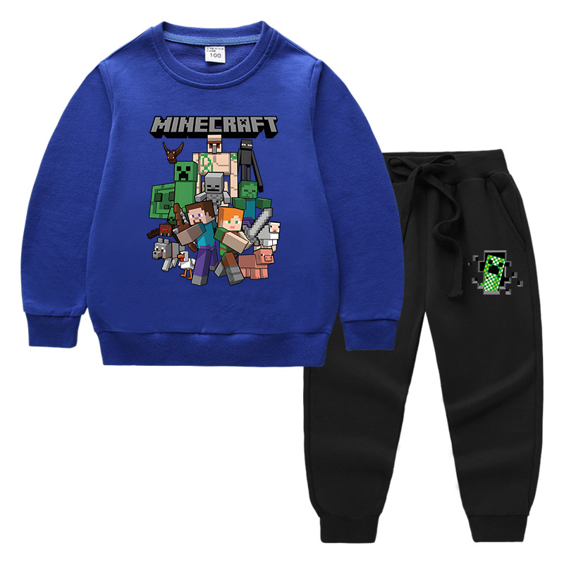Spring autumn children's sweatshirt, cartoon trousers, set, long-sleeve, sleeves, children's clothing