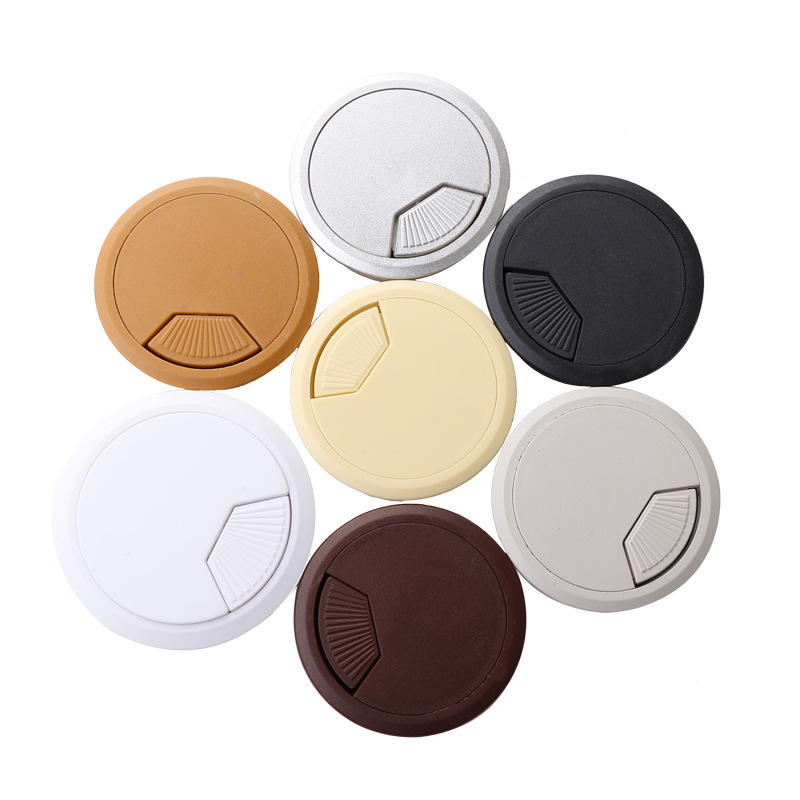 Plastic computer desk sub-book desktop routing outlet hole cover routing box round threading hole threading box cover plate